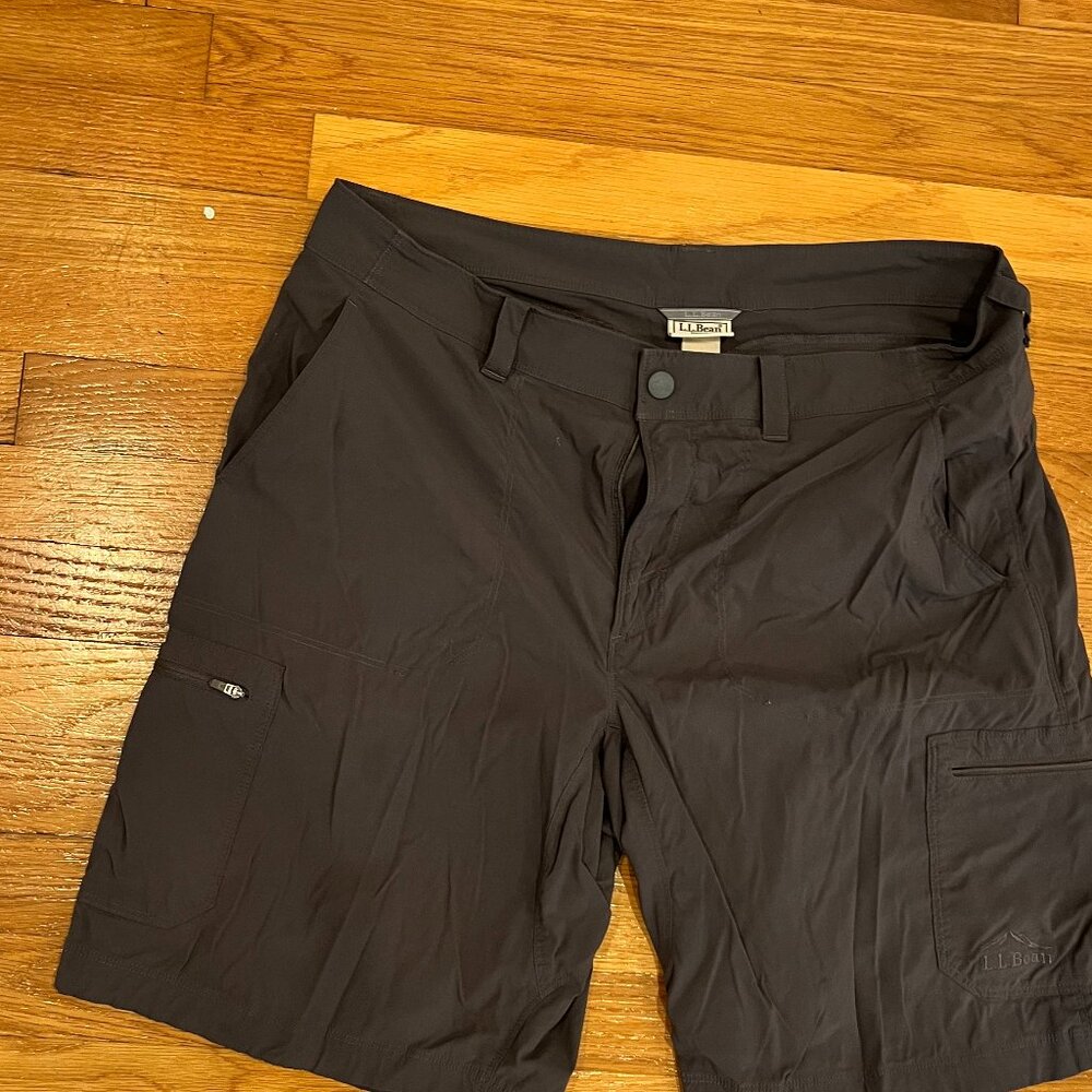 LL Bean Cresta Hiking Shorts Mens 35 Carbon Navy 10" inseam